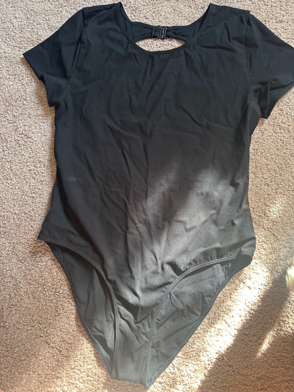 Babaton Black Short Sleeve Keyhole Bodysuit